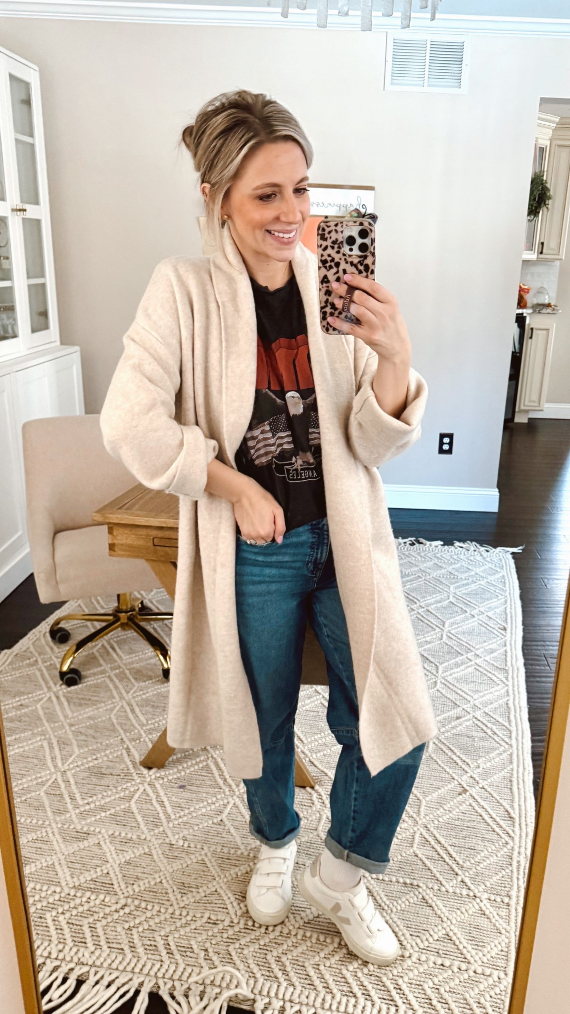 Easy spring transition look. This amazon cardigan is so soft perfect for chilly spring mornings. Wearing a small. 

#LTKmomlife #LTKSpringSale