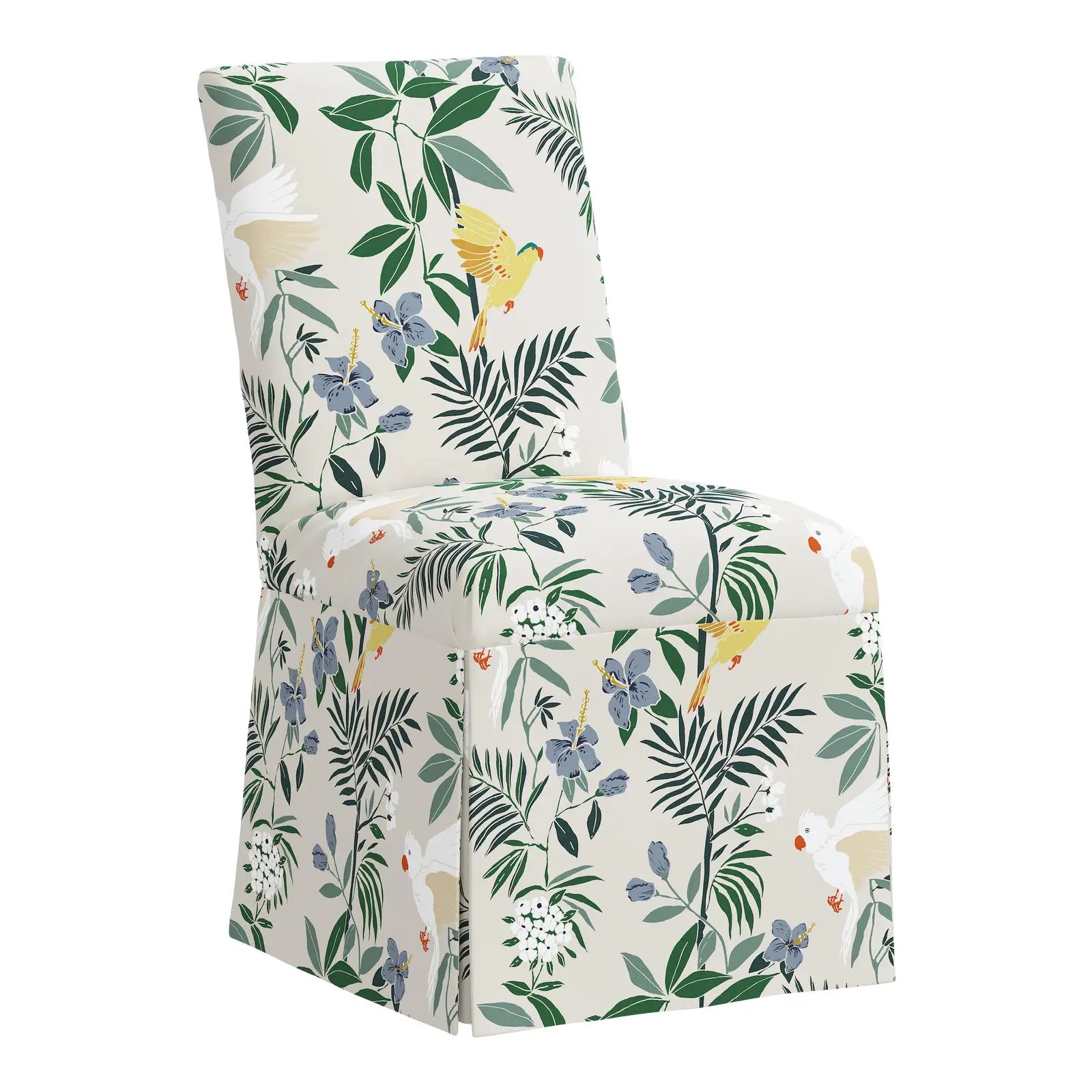 Slipcover Dining Chair in Belize Chinoiserie Cream | Chairish