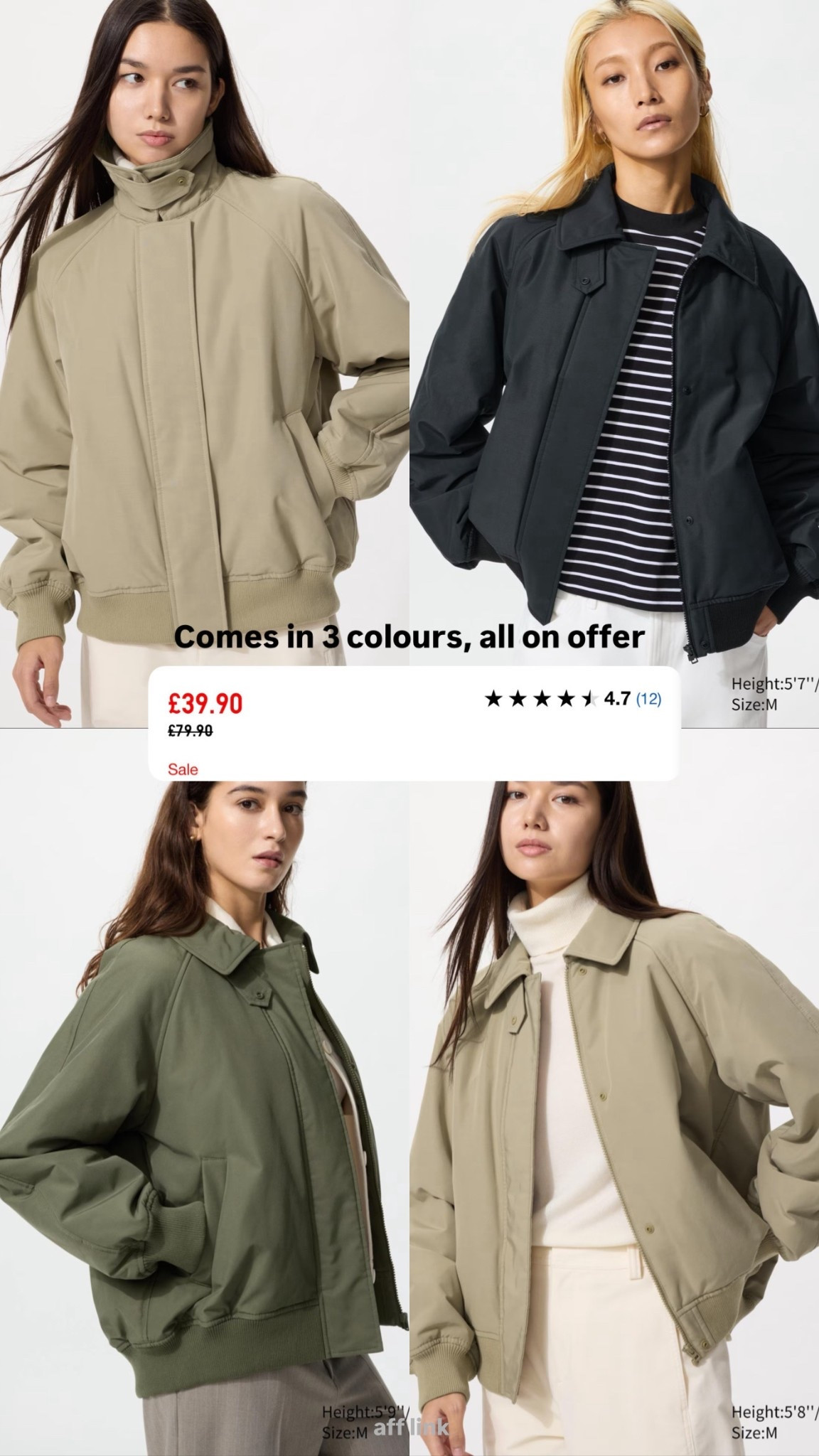 Uniqlo jacket
I wear the medium 