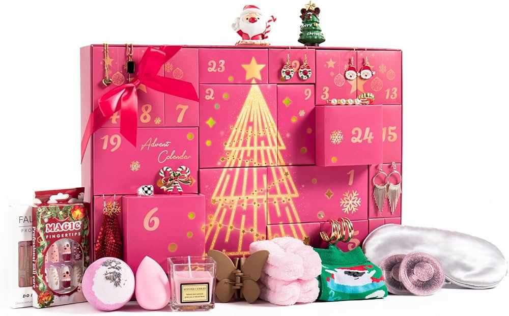 Amazon.com: MH MYLUNE HOME Advent Calendar 2023-24, 24 pieces Beauty Fashion and Jewelry Countdow... | Amazon (US)