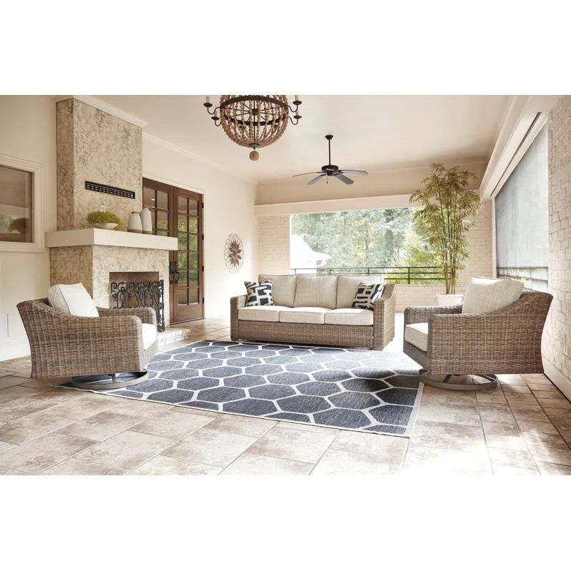 Beachcroft Outdoor Wicker Patio Sofa | Wayfair North America