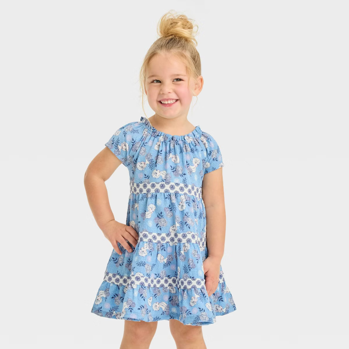 Toddler Girls' Disney Frozen Elsa A-Line Dress - Blue | Target