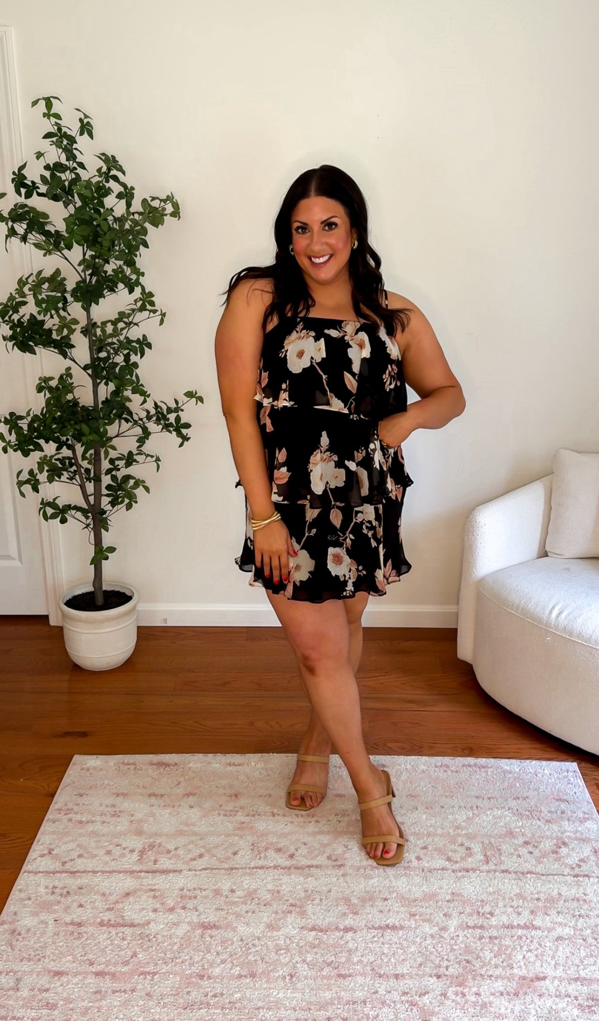 Wearing an XL in this midsize approved spring event dress! How pretty would be as a spring wedding guest dress?! 

#LTKMidsize #LTKFindsUnder50 #LTKSeasonal