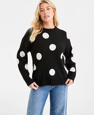 Women's Exploded Dot Pullover Sweater, Macy's Exclusive | Macy's