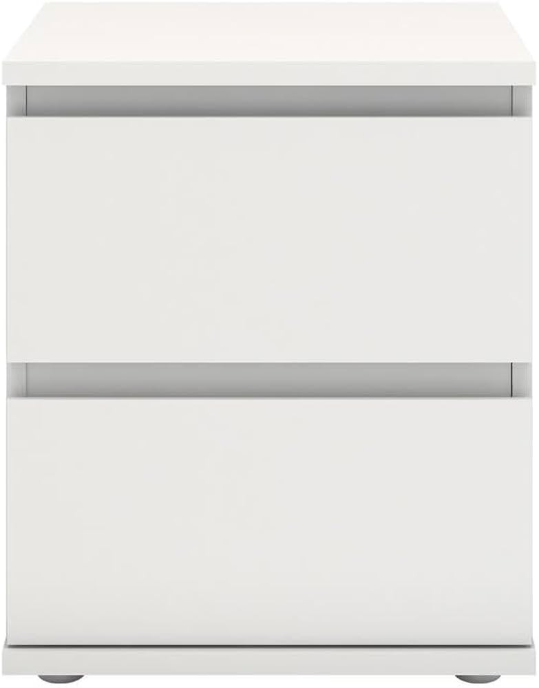 White 2 Drawer Nightstand - Compact and Functional Bedroom Nightstand | Amazon (US)