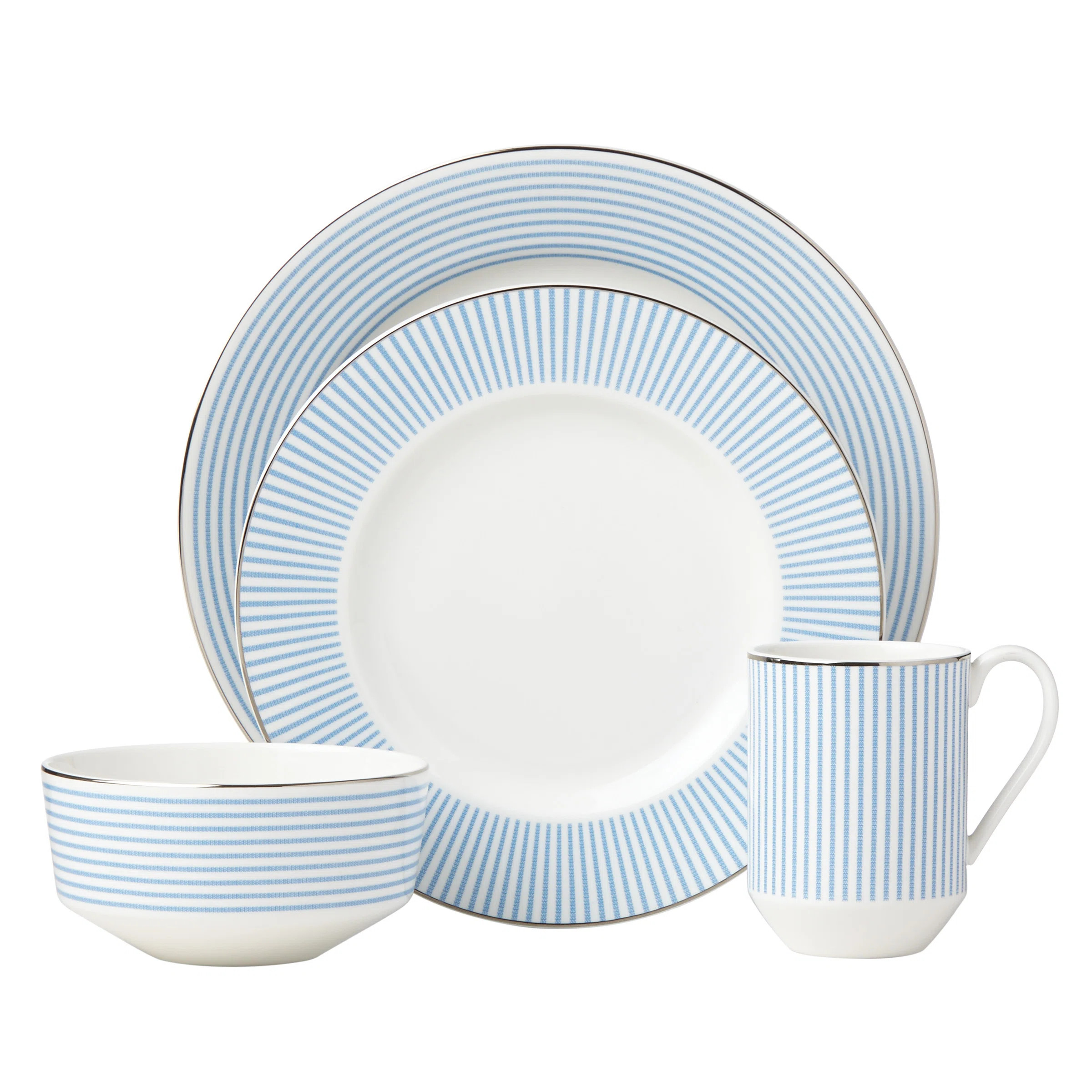 Laurel Street 4 Piece Porcelain China Dinnerware Set | Wayfair North America