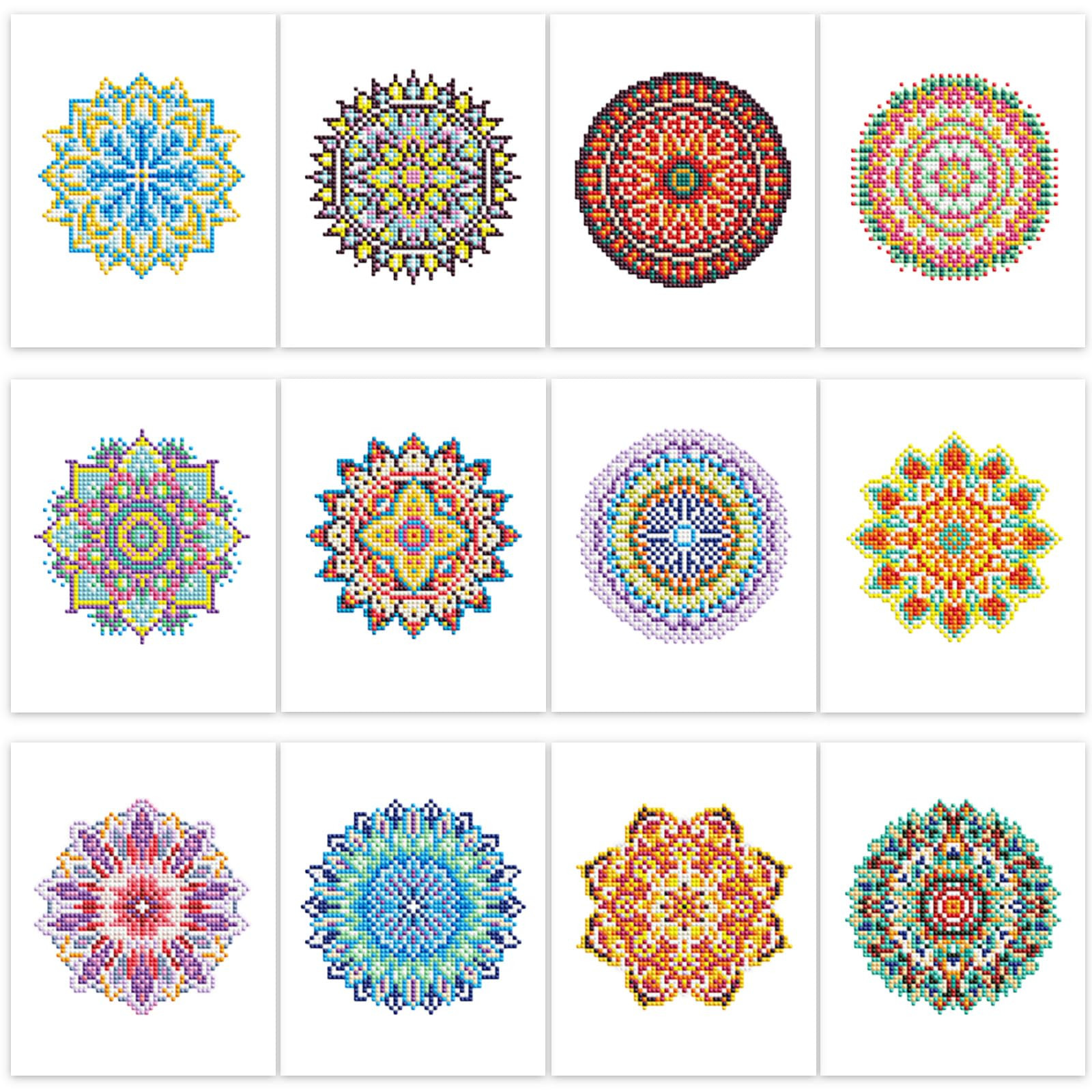 PeakLuv Mandala Small Diamond Painting Kits, 12 Pcs Mini Diamond Art Kits for Adults Beginners, 5... | Amazon (US)