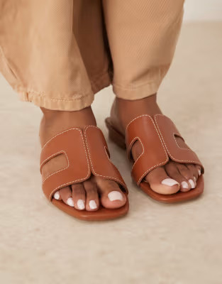 Dune London Loupe sandals in tan | ASOS | ASOS (Global)