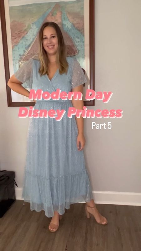 Modern day Disney princess with amazon dresses - part 5 

Elsa - blue glitter tulle flutter sleeve maxi dress (size large) 
Anna - olive green puff sleeve smocked maxi dress (size large) with sunflower metal claw clip 

Midsize, midsize outfit, size 10, ootd, Outfit inspo, Amazon finds, Disney bound,  under $50 outfit, affordable outfit, casual outfit, Disney princess, wedding guest dress, fall outfit, fall dress 

#LTKmidsize #LTKwedding #LTKFind