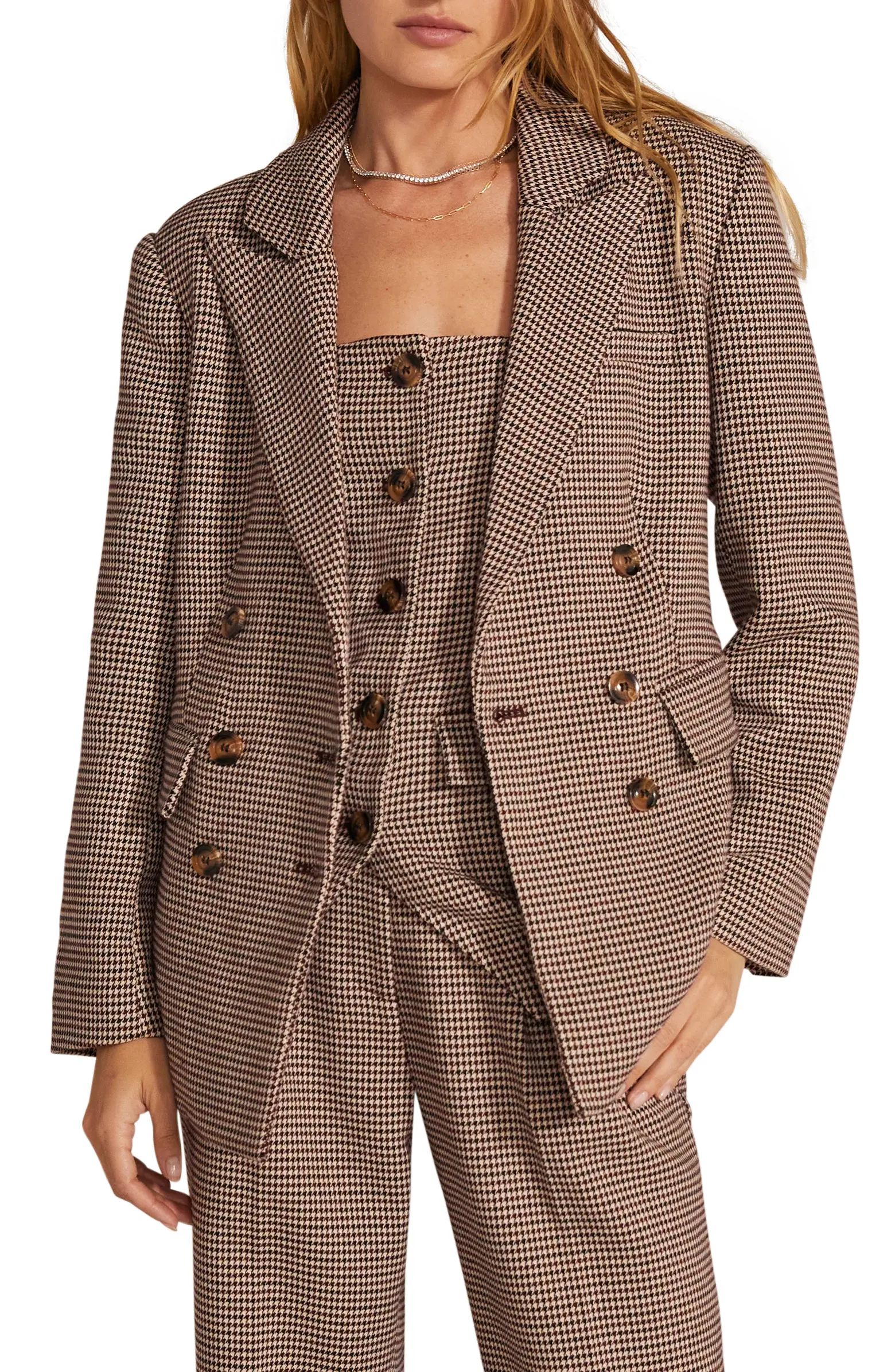 The Phoebe Houndstooth Double Breasted Blazer | Nordstrom