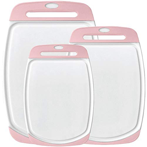 Gorilla Grip Reversible, Oversized, Thick Cutting Board Set of 3, Grip Handle, Deep Juice Grooves... | Amazon (US)