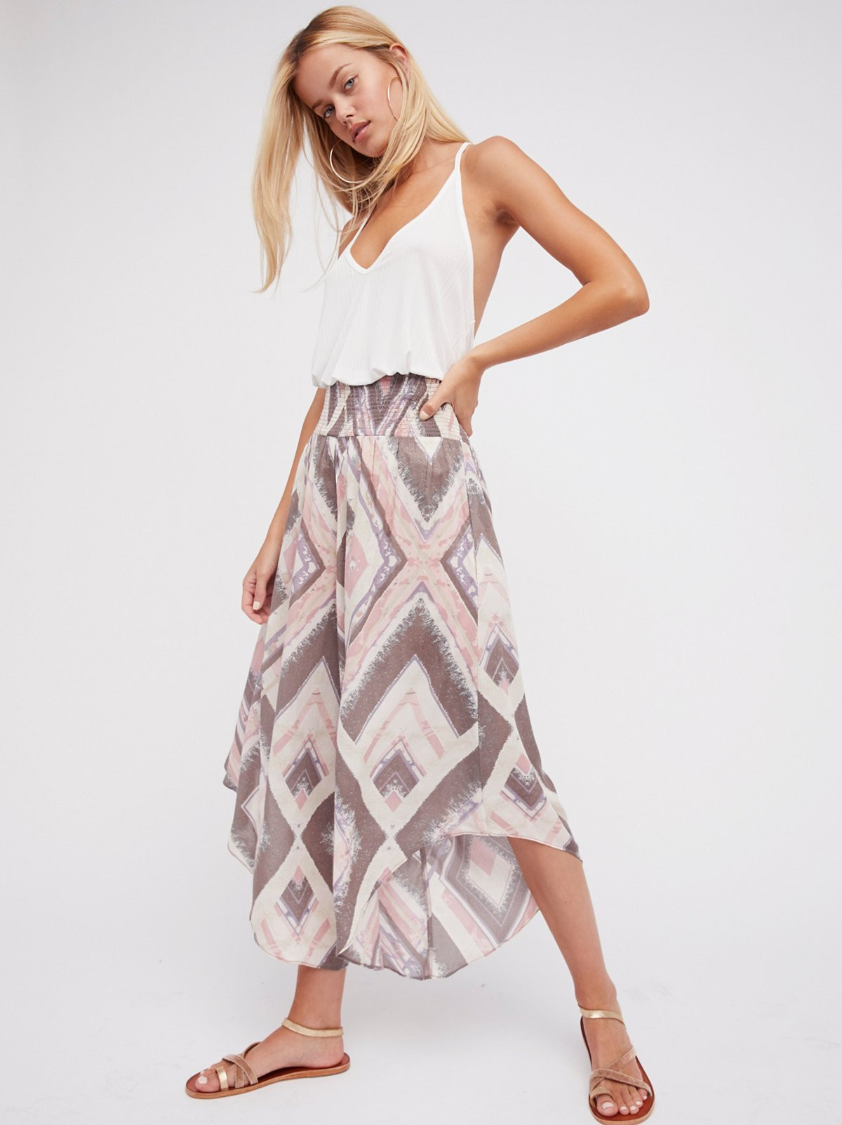 Miranda Angular Printed Pull-On Pants | Free People