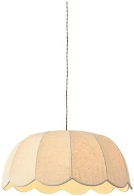 Scalloped Pendant Light, Fabric Drum Shade Ceiling Light, Modern Farmhouse Hanging Light Fixture ... | Amazon (CA)