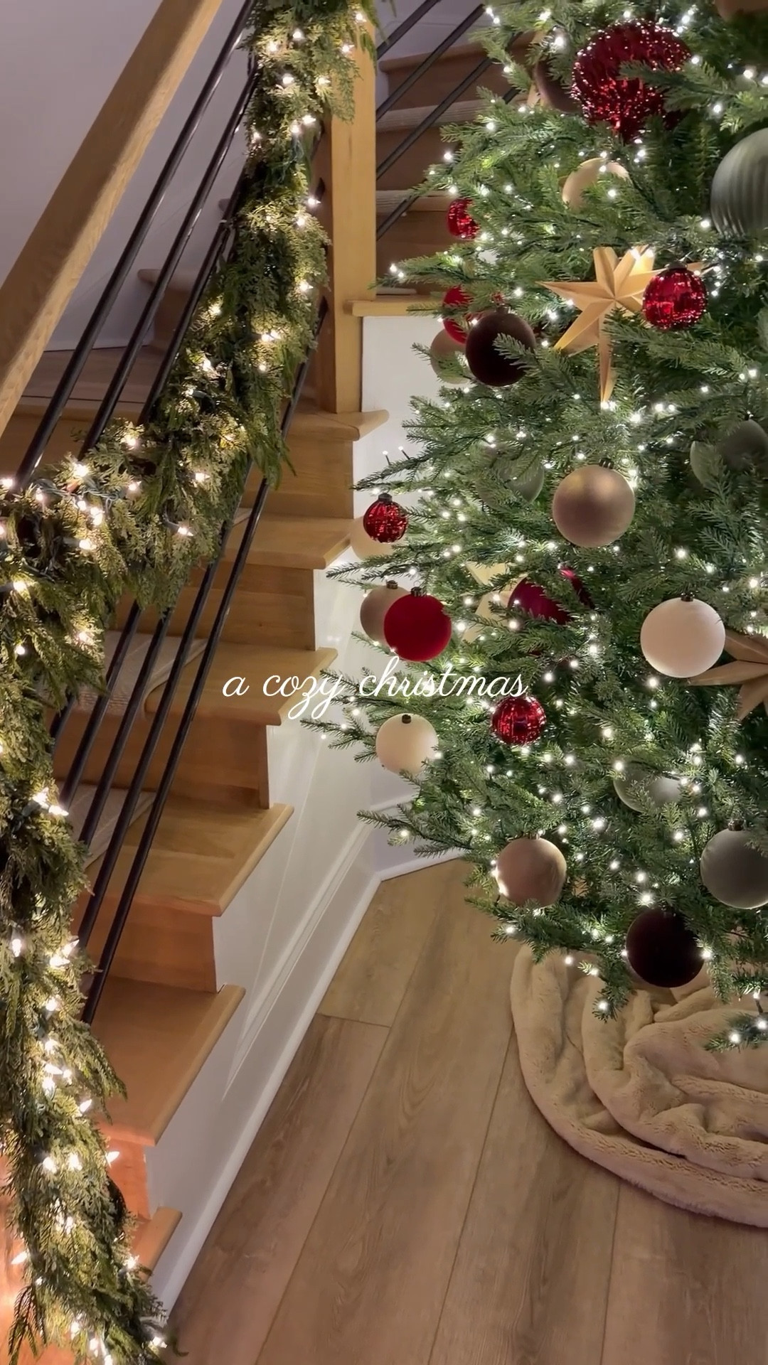 Entryway tree🎄✨❤️🎅🏼 linked what I could! 

Home decor / cozy / christmas / Home Depot tree / Holley Gabrielle 

#LTKHome #LTKHoliday #LTKSeasonal