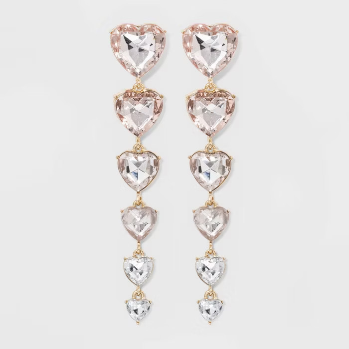 SUGARFIX by BaubleBar Heart Drop Earrings - Blush | Target
