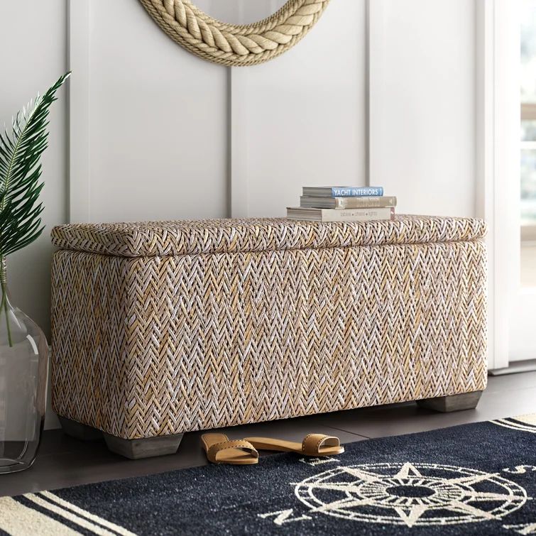 Meza Wicker Shoe Storage Bench | Wayfair North America