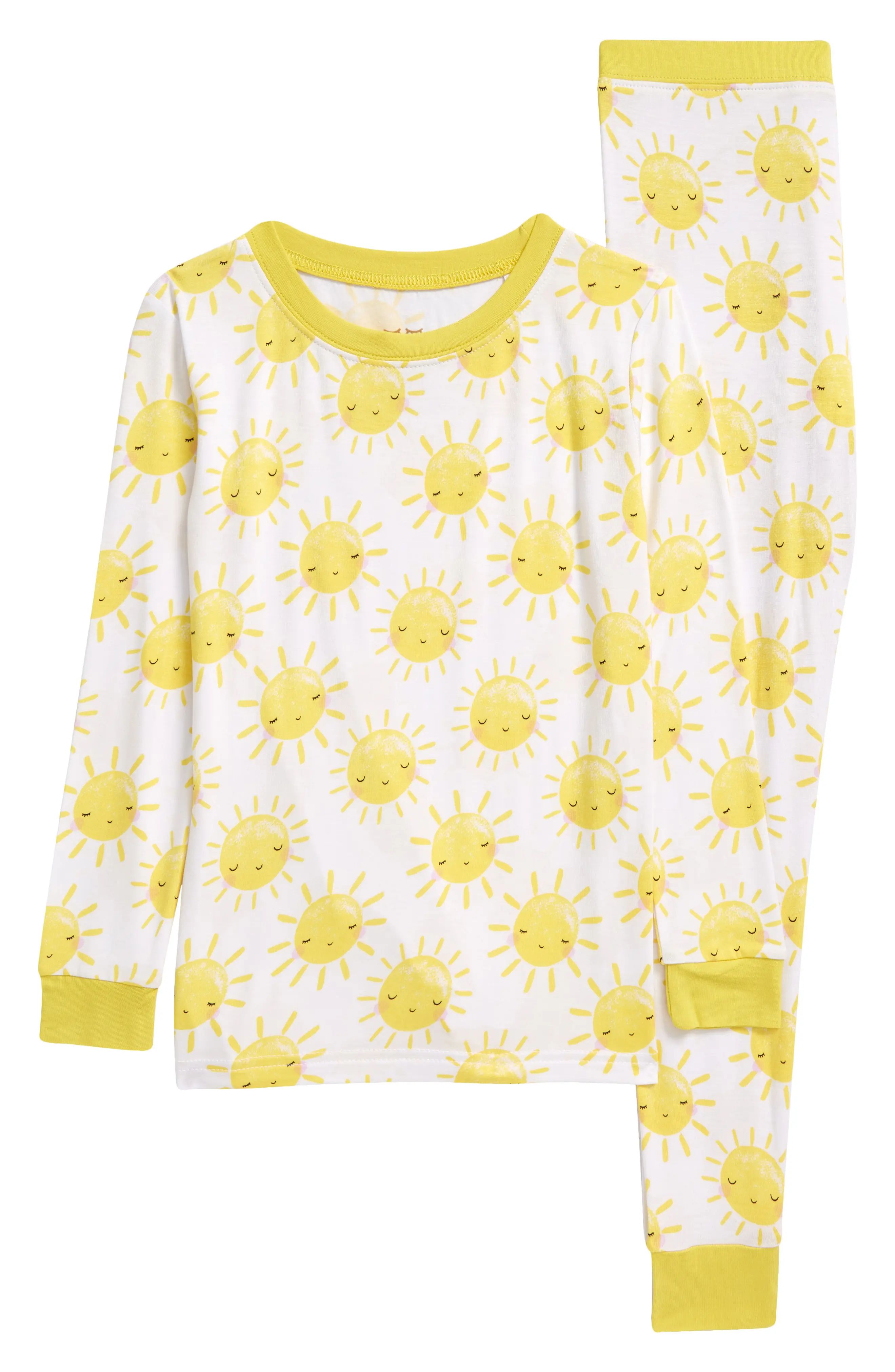 Little Sleepies Kids' Sunshine Fitted Two-Piece Pajamas at Nordstrom, Size 3T | Nordstrom