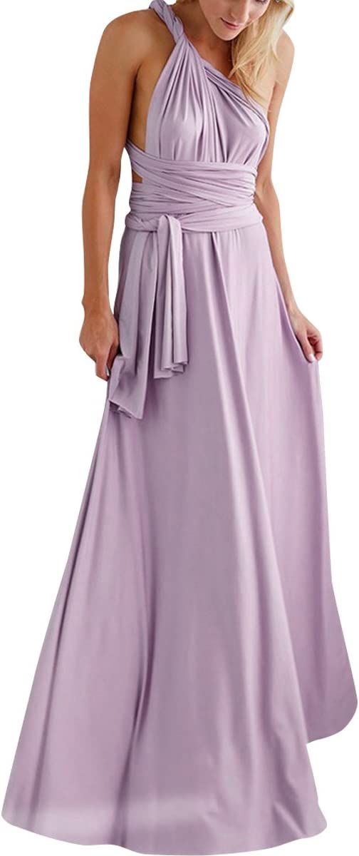 Women Transformer Evening Long Prom Dress Multi-Way Wrap Convertible Floor Length Wedding Halter ... | Amazon (US)