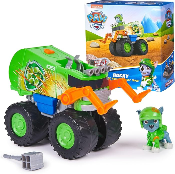 Paw Patrol: Rescue Wheels Rocky’s Recycle Truck, Toy Truck with Projectile Launcher and Collect... | Amazon (US)