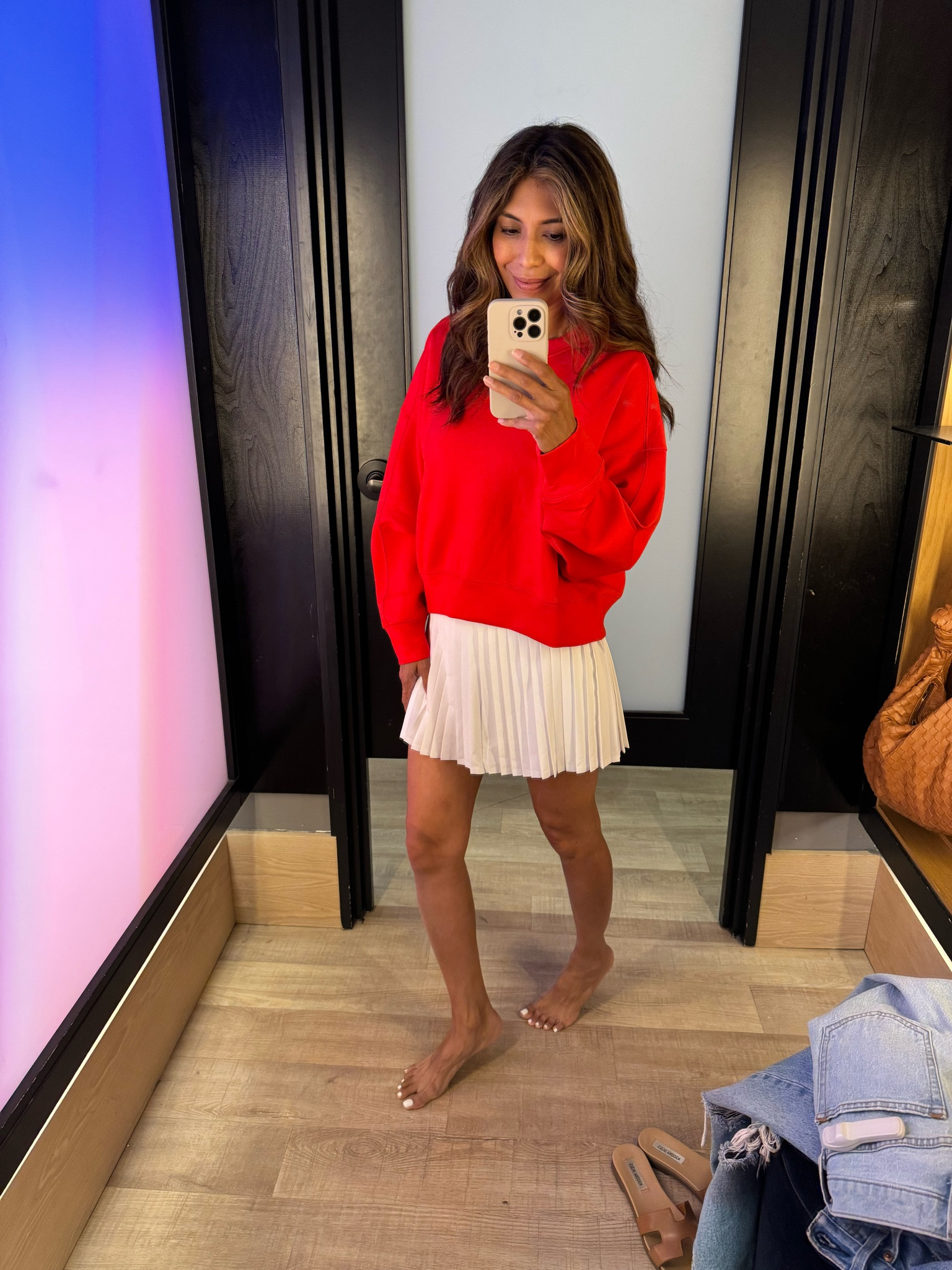 Tennis skirt 
Cozy sweater 

#LTKActive #LTKOver40