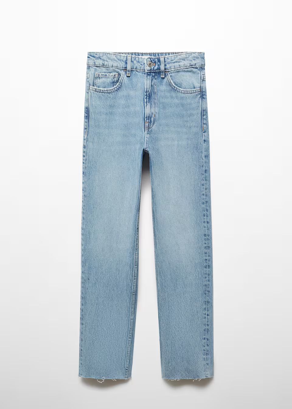 Straight-fit cropped jeans -  Women | Mango United Kingdom | MANGO (UK)