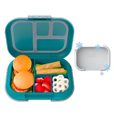 Bentgo Kids' Chill Lunch Box, Bento-Style Solution, 4 Compartments & Removable Ice Pack - Truly Teal Speckle | Target