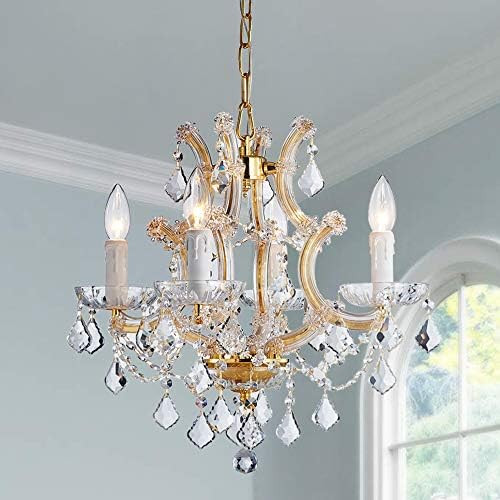 Saint Mossi 4 Light Crystal Maria Therese Gold Chandelier Light Fixture,Modern Chandelier Crystal Ch | Amazon (US)