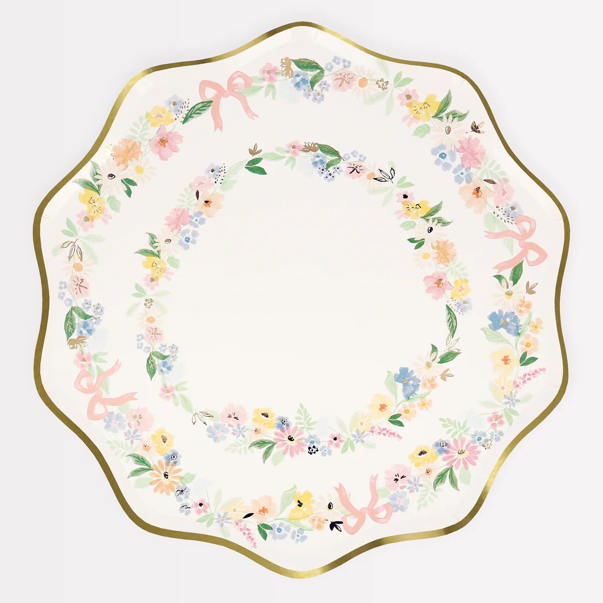Elegant Floral Dinner Plates (x 8) | Meri Meri