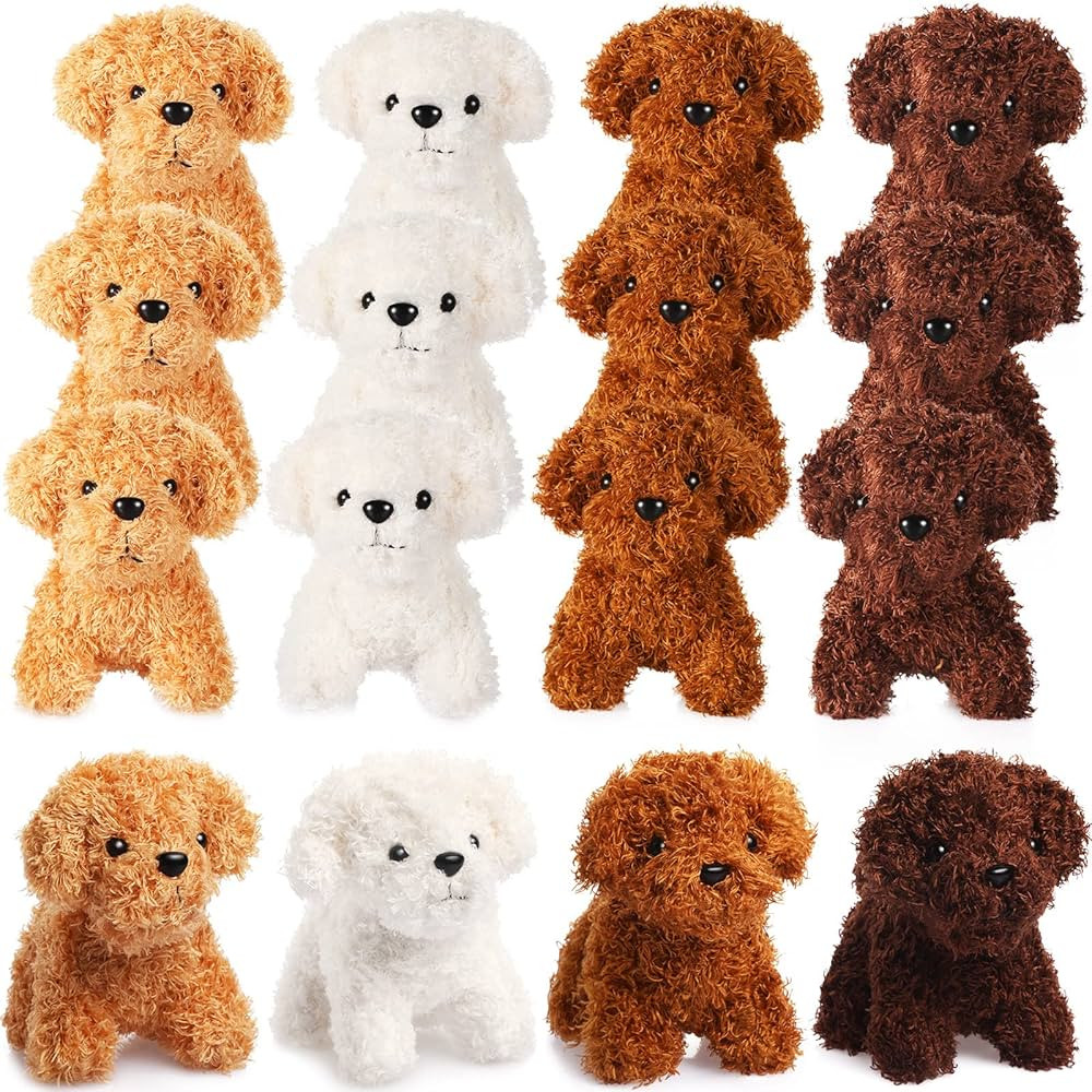 12 Pieces Mini Dog Keychains Puppy Themed Party Favors Plush Stuffed Dogs Mini Dog Party Favors A... | Amazon (US)