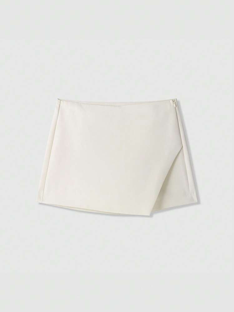 Women's Plain Asymmetric Skort, Casual For Everyday Wear | SHEIN