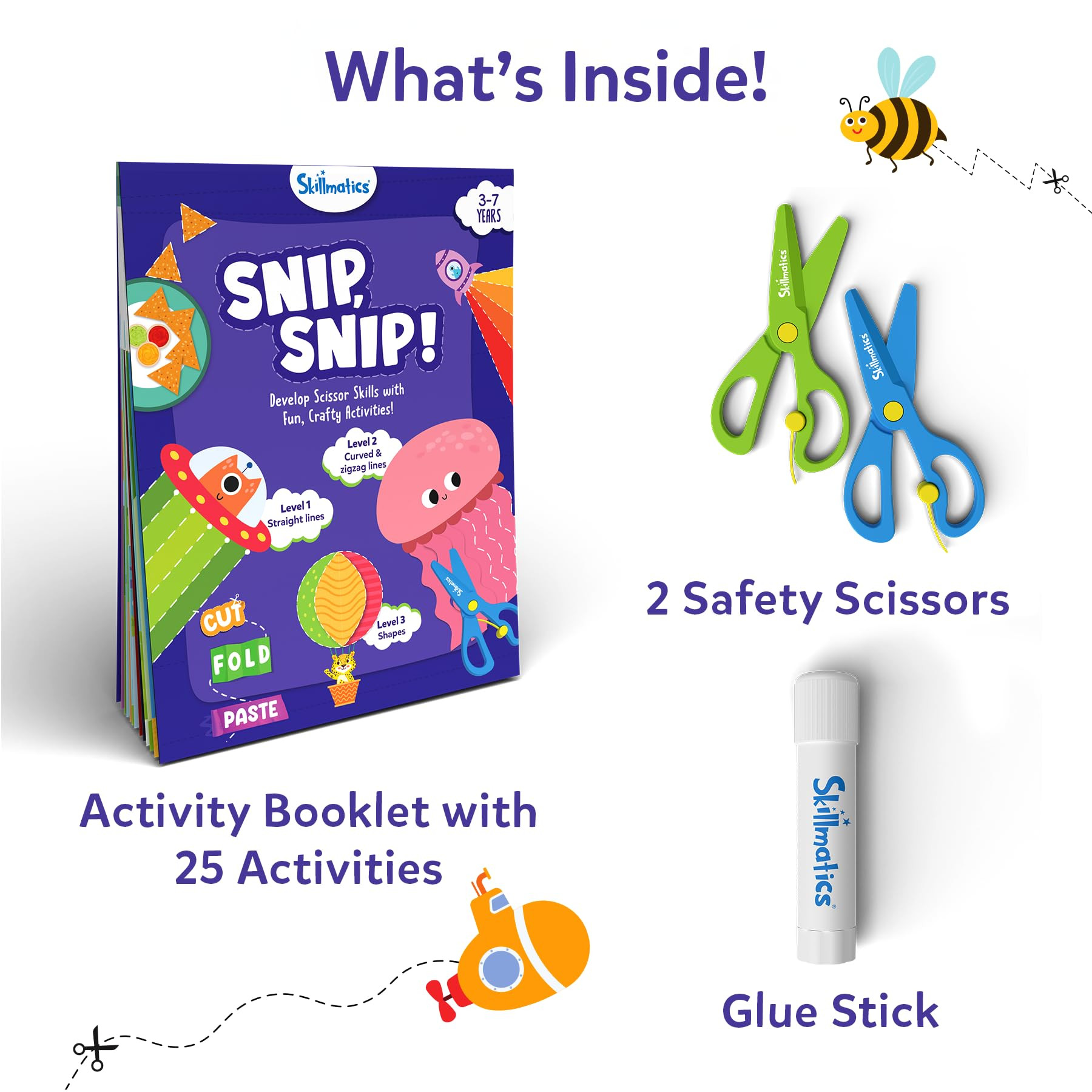 Skillmatics Scissor Skills Activity Book - Snip Snip, Stocking Stuffers, 25 Fun Cutting & Creativ... | Amazon (US)