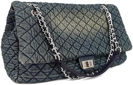 Extra Large Quilted Denim Purse,Oversize Shoulder Bags for Women, Crossbody Flap Hobo Tote Bag,Ch... | Amazon (US)