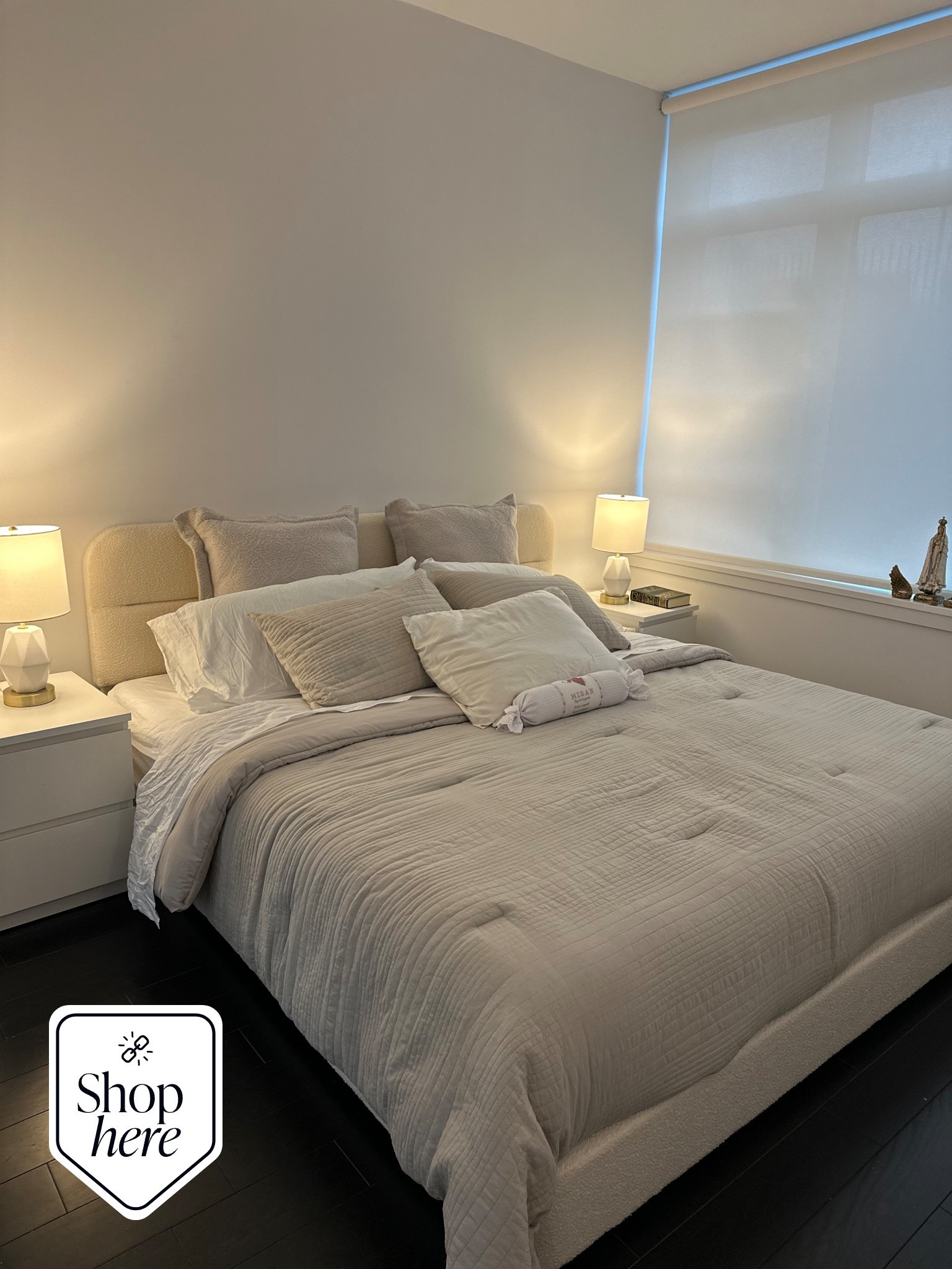 This bed frame is stunning! It matches perfectly with our bedding set, nightstand, and lamps, creating a cozy hotel-style bedroom. The frame's design and quality exceeded my expectations.


#LTKHome #LTKU #LTKFamily