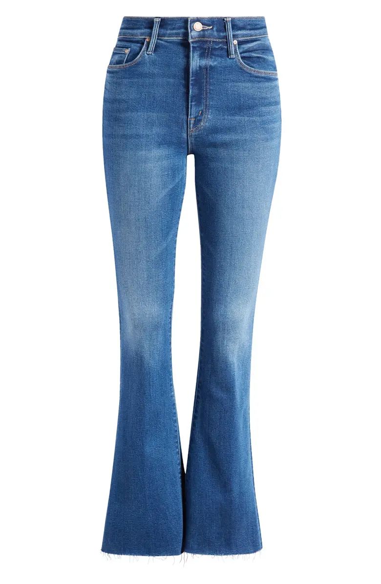 MOTHER High Waist Fray Hem Flare Leg Jeans | Nordstrom | Nordstrom