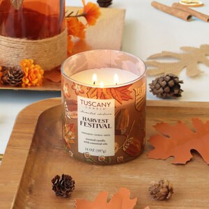 Tuscany Candle Limited Edition 3-Wick Candle, Harvest Festival, 14 oz | CVS Health