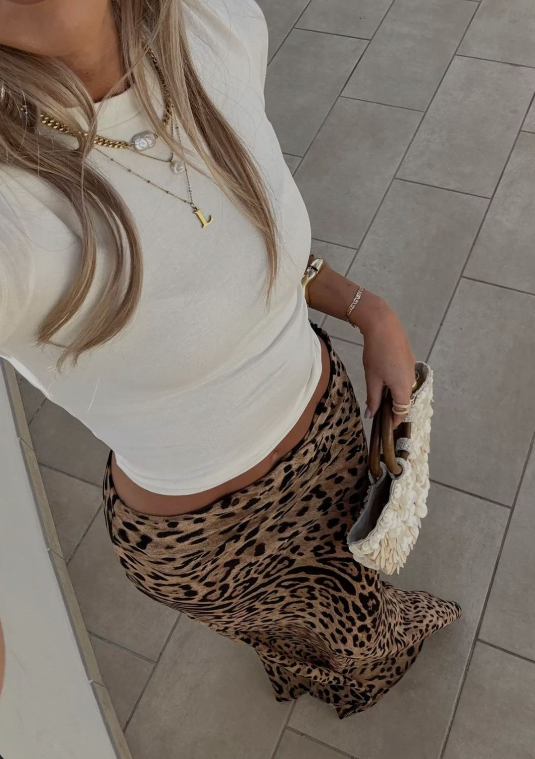 Adorable leopard Maxi Skirt and White Cropped Shirt  

 #LTKCyberWeek #LTKGiftGuide #LTKootd