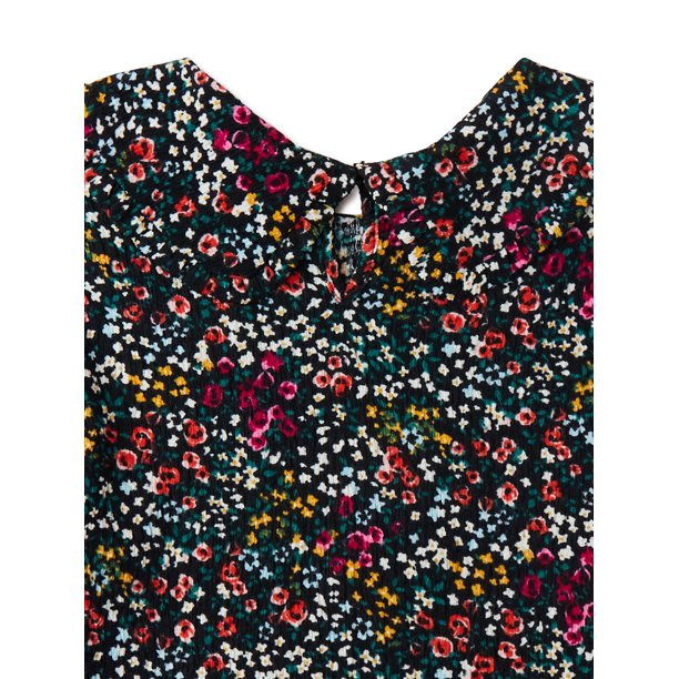 Wonder Nation Girls Long Sleeve Collared Top, Sizes 4-18 & Plus - Walmart.com | Walmart (US)