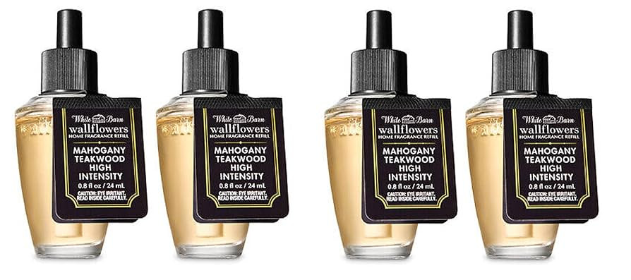 Bath and Body Works 4 Pack Mahogany Teakwood Wallflowers Fragrance Refills | Amazon (US)