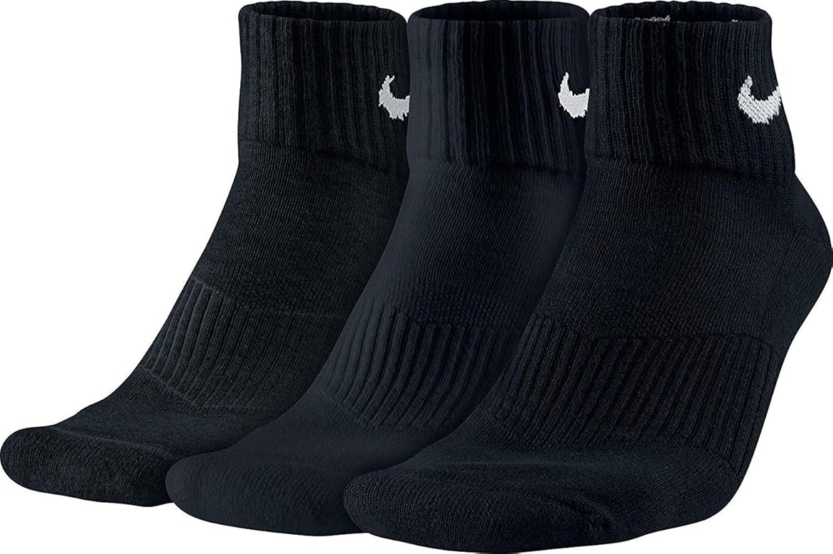 NIKE Performance Cushion Quarter Training Socks (3 Pairs) | Amazon (US)