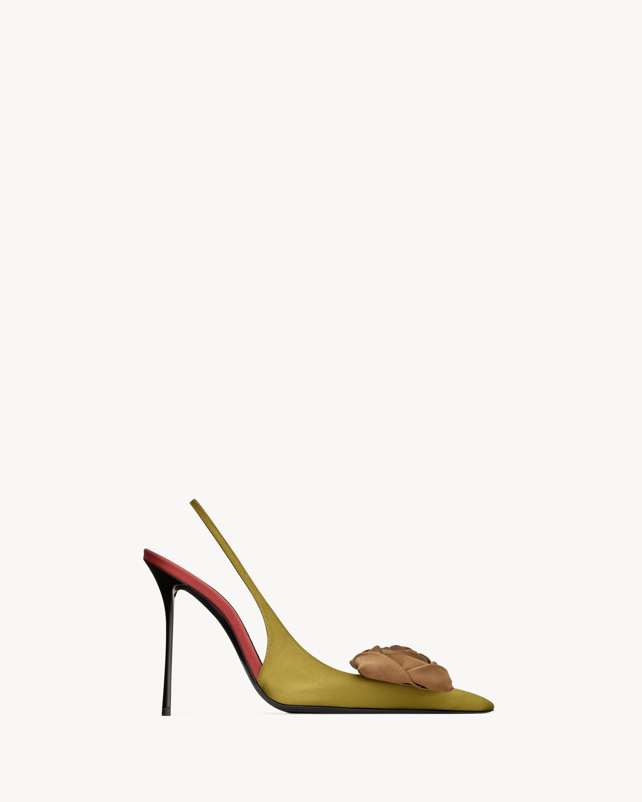 AMALIA slingback pumps in satin crepe | Saint Laurent Inc. (Global)