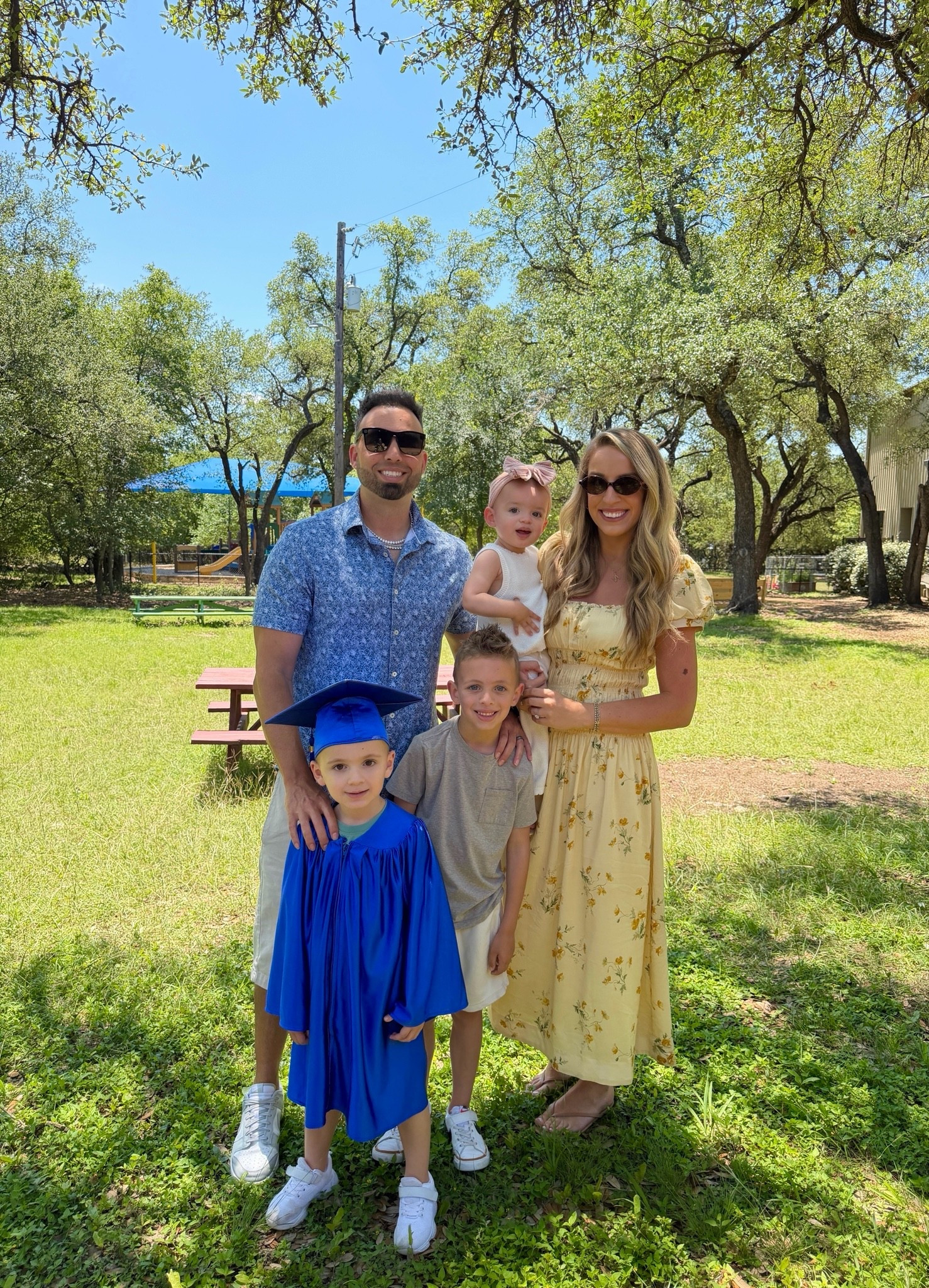 It’s Nash’s turn! 👨🏼‍🎓🎉 So proud of our little preschool graduate! This is his first of what will be three graduations in a row 😂 Since he has a mid August birthday, we decided to enroll him in one more year before kindergarten. Selfishly, I’m going to love the extra year with him! Time to kick off summer!!
#graduation #preschool #lastdayofschool #family #LTKKids #LTKTall

#LTKootd