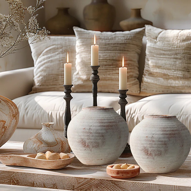 Lainie Handmade Terracotta Table Vase | Wayfair North America