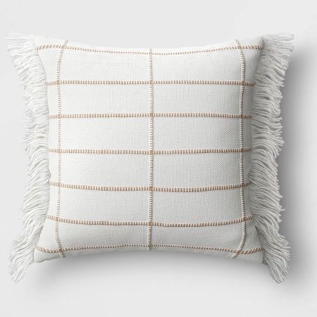 This gorgeous pillow is BACK IN STOCK!!
•Indoor/outdoor 
•Removable cover - means you can change out inserts and wash!!!
•beautiful fringe detail on edges 
•neutral colors and pattern make it perfect for year round use 
•nice 22x22” size

Best part- it’s ON SALE 30% off today! 

#LTKsalealert #LTKFind #LTKhome