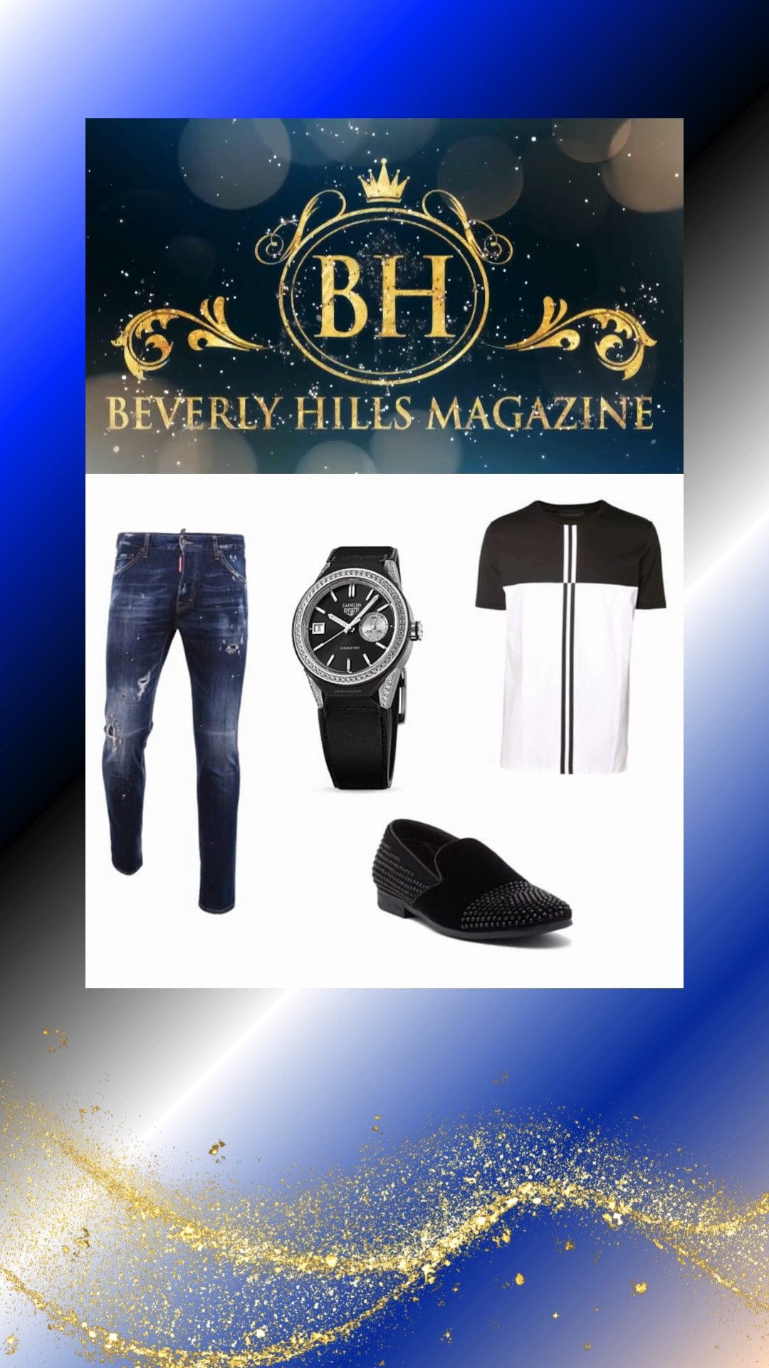 ✨ SUMMER STYLE FOR MEN ✨

Keep your summer wardrobe effortlessly cool with a timeless combination of black, white, and denim. This sophisticated men’s style proves that you don’t need complicated layers to make a strong fashion statement. Clean lines, classic colors, and carefully chosen accessories create an easy look with modern confidence.

Start with a crisp black-and-white T-shirt paired with well-fitted denim jeans for a relaxed yet polished foundation. Complete the outfit with sleek black men’s shoes that add a refined edge, then elevate the look with a cool black men’s watch for a sophisticated finishing touch. The monochromatic accessories keep everything looking streamlined while the denim adds effortless summer appeal.

Whether you’re heading out for lunch, meeting friends, or enjoying a casual evening, this versatile combination delivers timeless masculine style with a fresh summer attitude.

✨ SHOP THE LOOK ✨

https://www.beverlyhillsmagazine.com/shop

#MensSummerStyle #MensFashion #MensStyle #ShopStyle 🖤⌚

#LTKMens #LTKootd