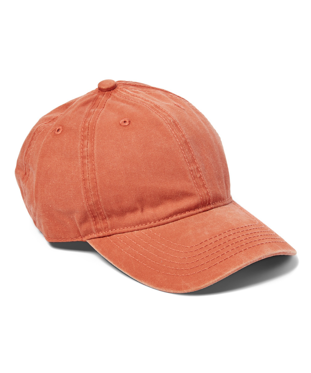 Jeanne Simmons Accessories Women's Baseball Caps Orange - Orange Faded Baseball Cap | Zulily