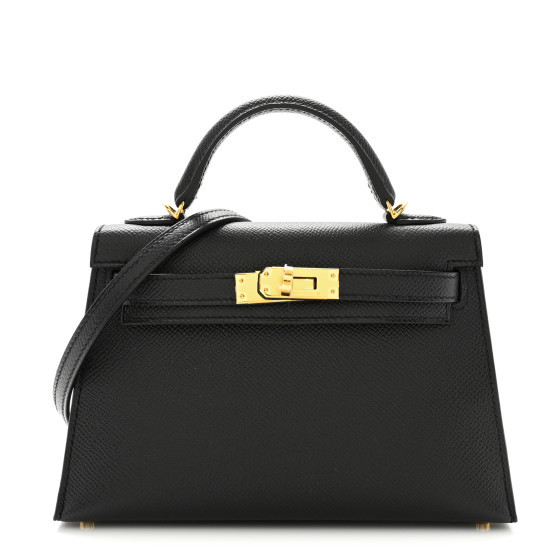 Epsom Mini Kelly Sellier 20 Black | FASHIONPHILE (US)