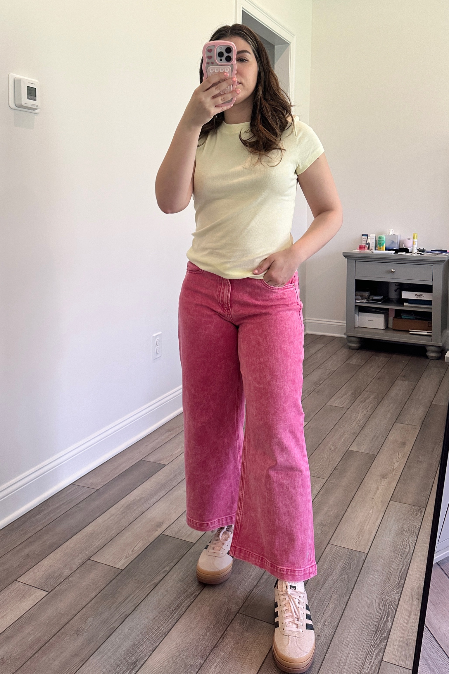 Pink denim jeans from the gap  🩷🌸

#LTKSeasonal #LTKstyletip #LTKshoecrush