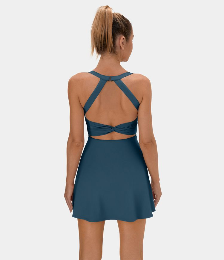 Backless Crisscross Active Dress-Easy Peezy Edition | HALARA