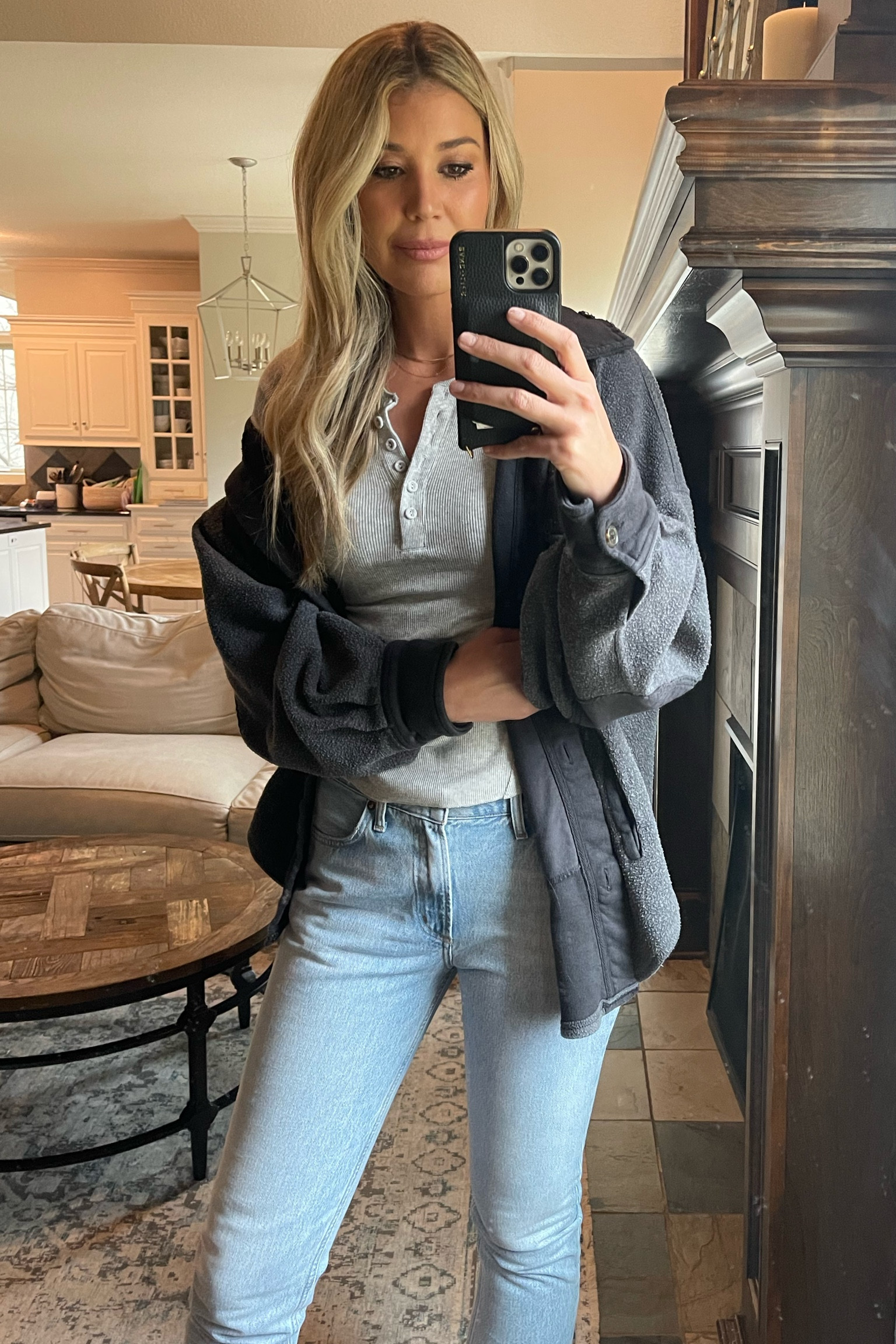 Wearing 26 in jeans true to size. Medium in top.. I would size up one! Wearing a small in the ruby jacket. Size down! Free people, Ruby jacket, skims top, Agolde denim 

#LTKunder100 #LTKsalealert #LTKstyletip