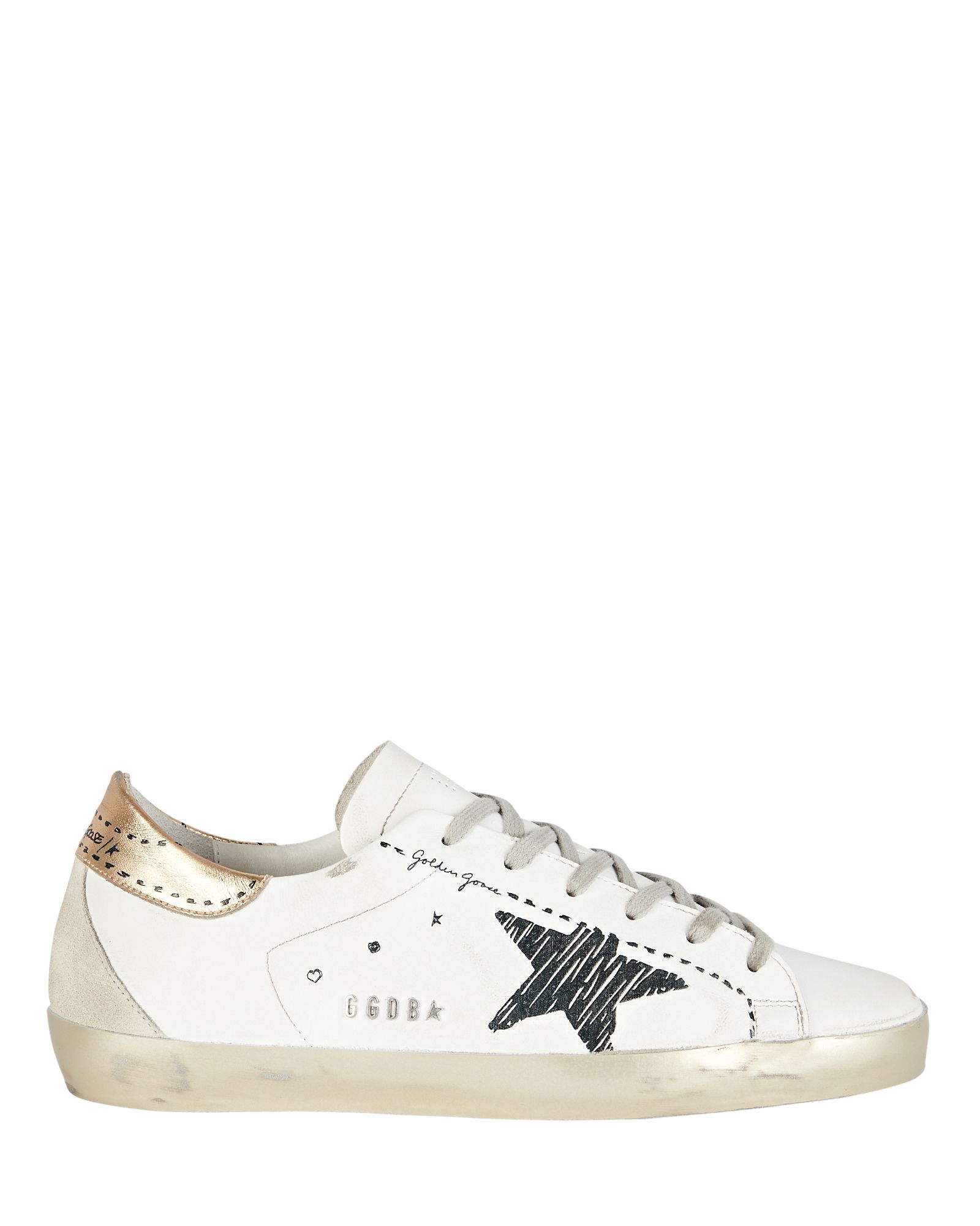 Golden Goose Superstar Leather Low-Top Sneakers, White 40 | INTERMIX